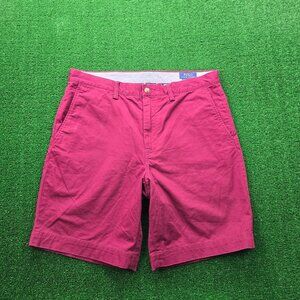 Polo Ralph Lauren Shorts Mens 36 Maroon Chino Stretch Classic‎ Fit Golf Twill